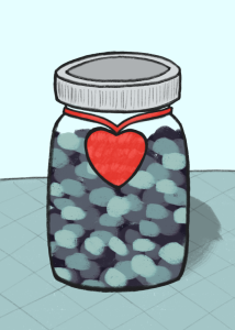 Jar Decor Heart